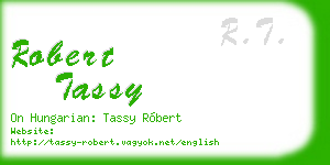 robert tassy business card